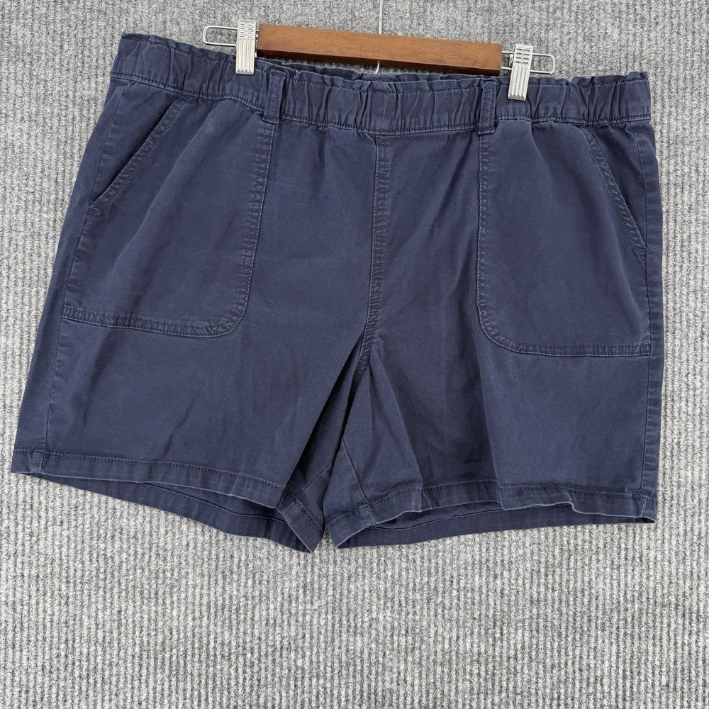 Croft & Barrow Shorts XXL Blue Elastic Waist Casual Comfort Stretch